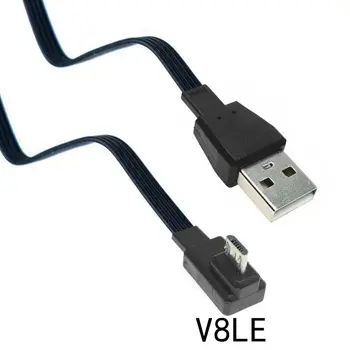 0,2 M Up & Down & Links & Dešinę Kampu 90° Micro USB Kištuką į USB Male Duomenų Kabelis 0,5 m 1m Patogu Tablet 0