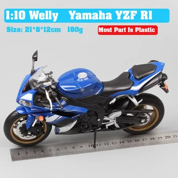 1:10 mastelis welly Didelis Yamaha YZF-R1 motociklo Diecasts & Žaislas Transporto priemonių lenktynės motociklai modelis žaislą dovanų rinkimas vaikų