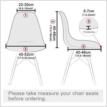 1 Gabalas Pigūs Mažo Dydžio Korpuso Formos Spausdinti Kėdė Padengti Ruožas Skalbti Kėdė Padengti Raštas Sėdynės Apima Valgomasis