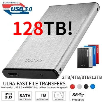 1 TB Išorinį Kietąjį Diską, USB 3.0 Portable Hard Drive HD Externo 2 TB 4 TB 8 TB 16TB 32TB USB3.0 laikymo Ulra-GREITAI, FAILŲ perdavimui 3
