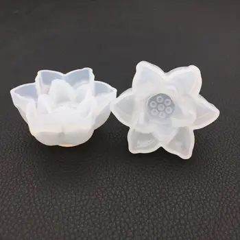 1 Vnt 3D Didelės Lotus Flower Papuošalai Priėmimo Epoksidinės Dervos Formų Liejimo Amato 