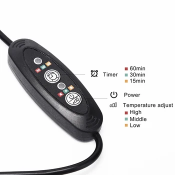 10*20cm 5V USB Temperatūros Kontrolės Šilčiau Šildymo kilimėlis 3 Pavara Anglies Pluošto 