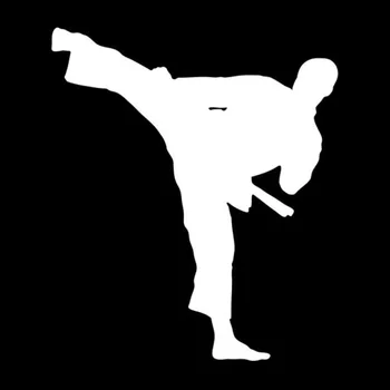 10.6*12.2 CM Karate, Taekwondo Gražus Berniukas Automobilių Lipdukai Atspindintis Vinilo Automobilių Dekoratyviniai Aksesuarai Juoda/Sidabrinė C7-0588