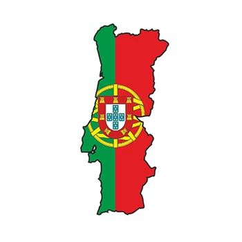 13X6CM Kūrybos Vandeniui Automobilių Lipdukas Portugalija Žemėlapis, Vėliava Siluetas Vinilo Decal Auto Motociklai