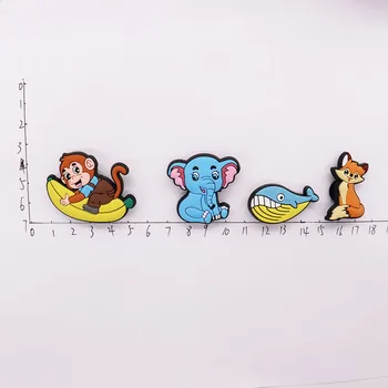 14PCS PVC Animacinių filmų Batų Pakabukai Kawaii Šuo Dramblys 