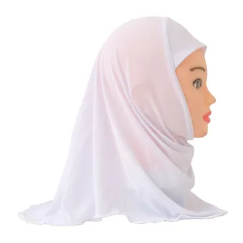 15 Spalvų Mergaičių Vaikai Musulmonų Gražus Hijab Islamo Arabų Šalikas Skaros Paprasto Turbaną Kepuraitės, Galvos Visiškai Padengti Kepurės Skrybėlės 2-6Y