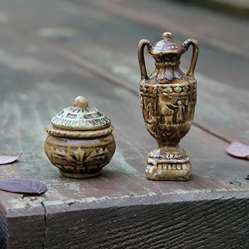1pc 1:12 masto Rankų darbo Lėlės Namas Miniatiūriniai Senovinių Keramikos Vazonas Vaza Jar Lėlės Namas Priedai 1