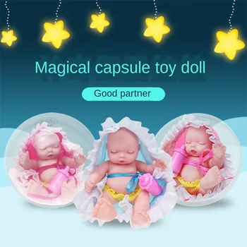 1pc Kūdikių Lėlės & Kimštiniai Žaislai, Minkšti Reborn Baby Doll, Mini Cute Mados Lėlės su Plaukų 10cm Reborn Baby Lėlės Dovanos Mergaitėms #IL