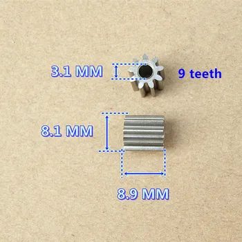 1pcs Lydinio pavaros OT 8.1 MM 9 dantų Vidinės skylės 3.15 už 550 /570 Motor 