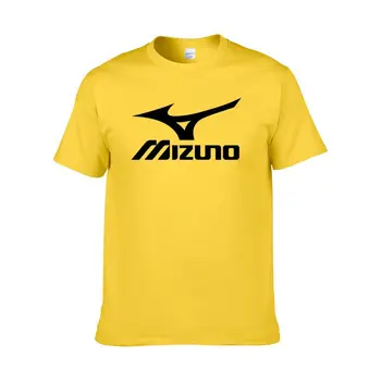 2022 Vyrų Vasaros Aukštos kokybės marškinėliai MIZUNO vyrų Medvilnės atspausdinti asmeninį neutralus mados apvalios apykaklės T-shirt juoda