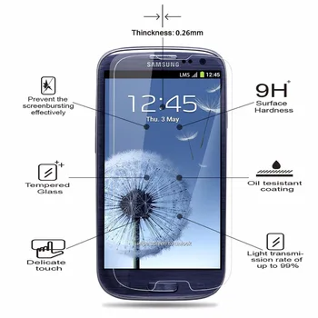 2vnt/Daug 9H Premium Grūdintas Stiklas Samsung Galaxy S3 Neo i9301 SIII I9300 Duetų i9300i Ekrano Protector Apsauginės Plėvelės