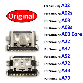 2vnt Originalus USB lizdo, lizdas, jungtis įkroviklio Įkrovimo lizdas Samsung A02 A02s A22 A32 A52 A72 A33 A73 A03 Core A03s 4G 5G