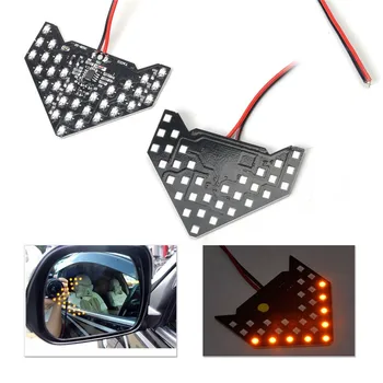 2vnt Universalus LED Rodyklių Posūkio Signalo Lemputė Automobilių Sunkvežimių Pusės galinio vaizdo Veidrodis Dinaminis Gintaro Indikatorius Optikos Reikmenys