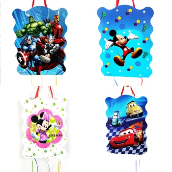 3pcs/daug Disney Mickey Minnie Mouse Automobilių SuperHero Tema, Berniukai, Kids Džiaugtis Laimingas Gimtadienio Dekoracijas 