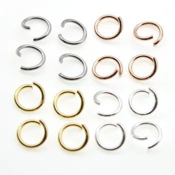 4 5 6 7 8 10 mm, Nerūdijančio Plieno, Sidabro, Aukso PASIDARYK pats Papuošalai Išvados Atidaryti Vieną Kilpos Šuolis Žiedai & Split Žiedas Papuošalai Priėmimo