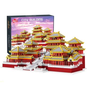 5184pcs+ Epang Palace Mirco Blokai Kinijos Garsaus Architektūros Pastatas, Mūrinis 3D Modelį Miesto kvartalai Žaislai Vaikams LZ8019