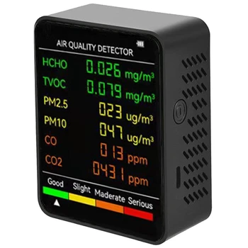 6 In 1 KD2.5 KD10 HCHO TVOC CO CO2 Oro Kokybės Detektoriai, CO, CO2 Formaldehido Stebėti Home Office Oro Kokybės Testeris
