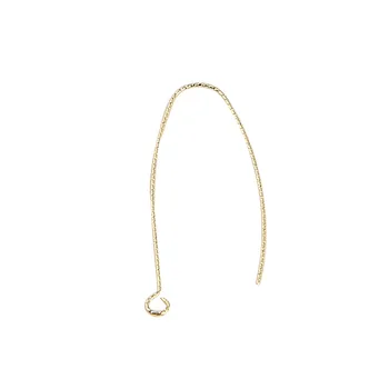 6pcs tikro aukso galvanizavimo 18K aukso Auskarai Moterų U-formos ausies kabliuko C formos auskarai medžiaga 