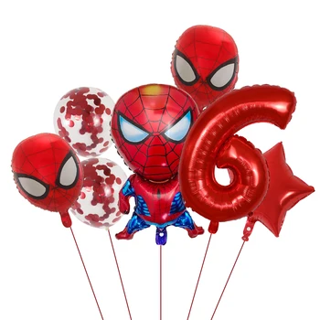 7 Superhero Folija balionas numeriai 2 3 4 5 Balionas Gimtadienio Dekoracijas, Superhero Berniukas, Vaikų žaislai, Kūdikių Dušas Globos