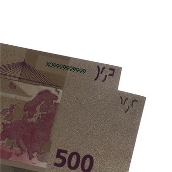 7pcs Eurų Banknotų Aukso Folija, Popieriaus, Pinigų, Amatų Kolekcija Pastaba Valiuta 5