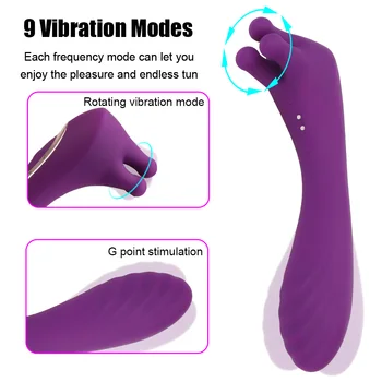 9 Greičio Čiuptuvas Massager 360 Laipsnių Pasukti Antgalis Klitorio Stimuliatorius Moterų Masturbator Pasukimo Vibratorius, Sekso Žaislai Moterims
