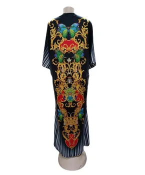 Afrikos Spausdinti Suknelės Moterims 2021 M. Vasarą Long Maxi Suknelė Afrikos Drabužius Dashiki Karšto Gręžimo V-kaklo Skraiste Afrikos Drabužiai