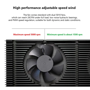 Aliuminio GPU Backplane Radiatorių už RTX 3090 3080 3070 Serijos Grafikos plokštė Heatsink Aušinimo Ventiliatorius PWM 180x90x15mm 3