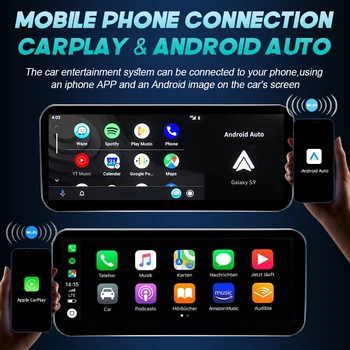 Android 12 Belaidžio CarPlay Mercedes Benz C Klasė W205-2018 M. Automobilio Multimedia Navigacijos GPS SWC DSP 4G Wi-fi