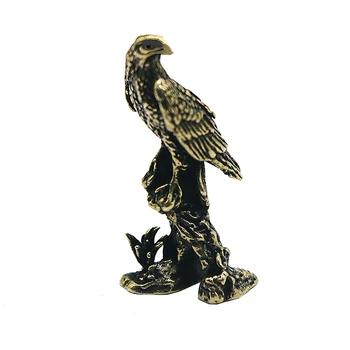 AntiqueCopper Papuošalai Bronzos Erelio Statula Miniatiūrinė Žalvario Miniatiūros Paukščių Figūrėlės Namų Dekoravimui Biuro Stalo Dekoras
