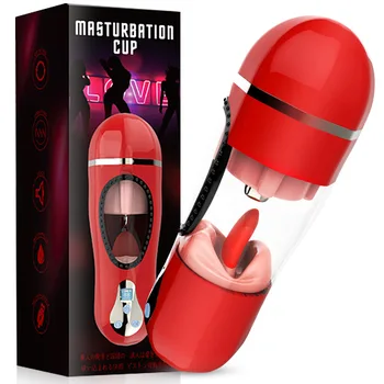 Automatinis kalba-lyžis balso masturbacija taurės sekso mašina vyrų masturbadores para el hombre vaginas reales para hombres Suaugusiųjų 1