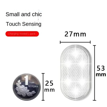 Automobilio LED apšvietimo Vidaus Apšvietimas Atmosfera Lempa Porankiu Lauke Kamieno Jungiklis Touch Control Wireless Mini LED Koja Žibintai