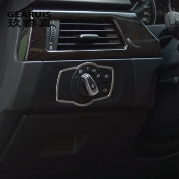 Automobilių Optikos priekinių Žibintų Jungiklio Mygtukai Dekoratyvinis Rėmelis Apima Apdaila prietaisų Skydelyje auto Interjero Liejimo Lipdukas BMW 3 serijos E90