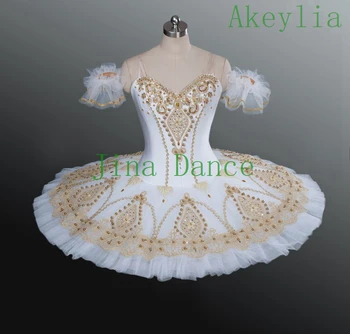 Balto Aukso Pasakų Lėlės Blynų Lėkštės Veiklos paquita tutus Profesinės Tutu Moterų Klasikinio Baleto Scenos Kostiumų Vaikas 3