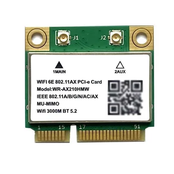 Bevielio Tinklo plokštė INTEL AX200 wifi 6 AX210 wifi 6e 802.11 ax mini pci-e bluetooth 5.2 2.4 G /5 ghz dual-band Gigabit