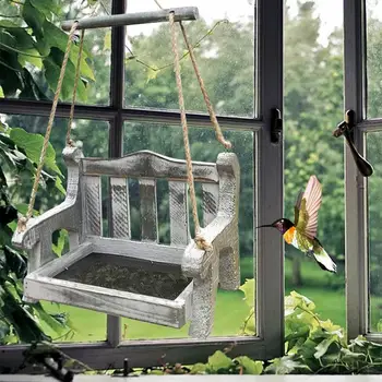 Britų Retro Swing Paukščių Lesyklėlę Garden Villa Apdailos Lauko Paukštis Namas Hamakas Dekoro Lizdą Mažų Paukščių Šėrimo Stotis