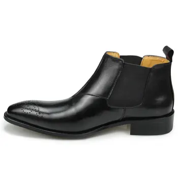 Britų stiliaus blokuoti raižyti vyriški batai Juodos rudos Žiemos Vyrų batų Verslo nemokamas pristatymas Slip-On Paprastas stilius chaussure homme