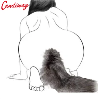 Candiway 3 Spalvų Gumos Butt Plug Su Dirbtiniais Lapės Uodega, Kailiu Analinis Massager Treneris Suaugusiųjų Cosplay Sekso Žaislas, Skirtas Erotika Kostiumas Šalis 2