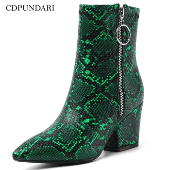 CDPUNDARI Pažymėjo Tne batai moterų Aukšto kulno batai Moteriški žieminiai batai moteris bottine femme botas mujer 4