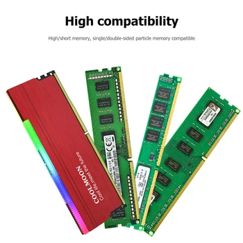 COOLMOON RAM Heatsink Radiatorių 5V 3PIN ARGB Aušintuvas Naudojamos Vėsinimo Liemenė Šilumos Kriaukle Aušintuvo DDR3 DDR4 KOMPIUTERIO Ram Atmintis