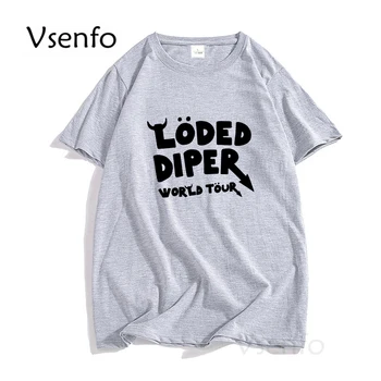 Derliaus 2022 Loded Diper Kelionių Premium Marškinėliai Spausdinami Hip-Hop Rap Marškinėlius Vyrų Vasaros Medvilnės trumpomis Rankovėmis vyriški marškinėliai Drabužių 2