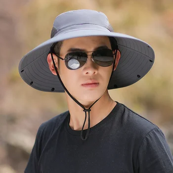 Didelio Masto Kraštų Skrybėlę Vyrų Vasaros Nuimamas Akių Bžūp Lauke, išvykos Pėsčiomis, Žvejyba UV Apsauga
