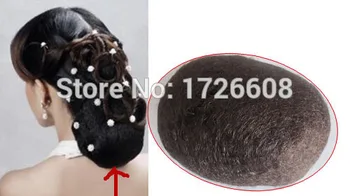 Didžiausia Apvalus Natūralus Juodas/Rudas Plaukų Padding Nuotakos Sintetinių Plaukų Aksesuarai, Plaukų Įdaru Mados Hairpiece Šukuosena, Plaukų Bun 1