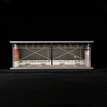 Diorama 1/64 Modelio Automobilių Garažas, LED Apšvietimas, USB Jungtis, Pakavimo Daug Vaizdinės reklamos Kalėdų dovanos vaikas kolekcija 