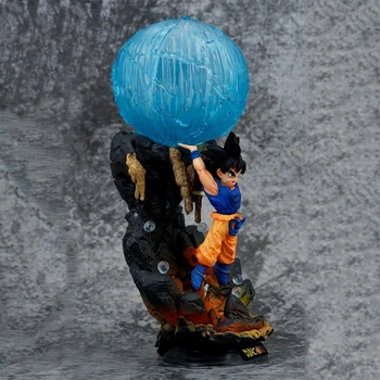 Dragon Ball Dvasia Bomba Sūnus Gokas Veiksmų Skaičiai DIY Lempa, PVC Surinkimo Statulėlės DBZ Stiprumo Bombų LED Lėlės Anime Statula Modelis