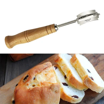 Duonos Pjaustyklės su 5VNT Pakeitimo Peiliukai Kepimo Peilis Įrankiai prancūzų Toast Cutter Bagel Lanko Lenktas Peilis Virtuvės Įrankiai