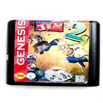 Earth Worm Jim 2 16 bitų MD Atminties Kortele Sega Mega Drive 2 SEGA Genesis Megadrive