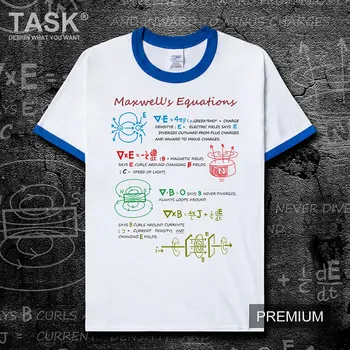 Elektromagnetinio Fizikos Maksvelo Lygties Formulė Atspausdintas T-Shirt Vasaros Medvilnės O-Kaklo trumpomis Rankovėmis Unisex Marškinėliai Naujas Dydis S-3XL 2