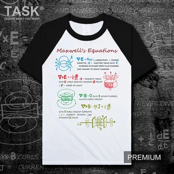 Elektromagnetinio Fizikos Maksvelo Lygties Formulė Atspausdintas T-Shirt Vasaros Medvilnės O-Kaklo trumpomis Rankovėmis Unisex Marškinėliai Naujas Dydis S-3XL 5