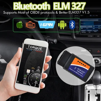 ELM327-V1.5 OBD2 Skaneris PIC18F25K80 Chip Wifi327 Bluetooth 327 Automobilių Diagnostikos Įrankis dėl 