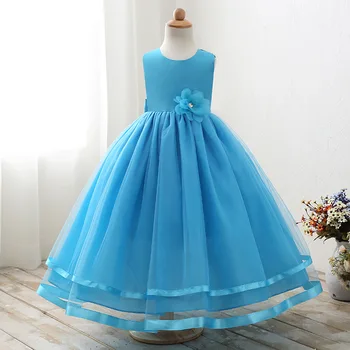 Europos ir Amerikos užsienio prekybos vestuvių suknelė mergina dress gryna spalva gėlių drugelio nėrinių, šilko siūlai princesė suknelė 0